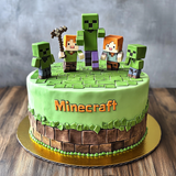 Eco Friendly Minecraft Cake for Planet Savers