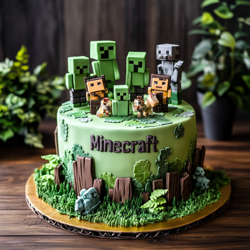 Sleepover Minecraft Cake for Best Friends.png