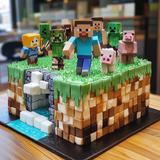Low Sugar Minecraft Cake for Mindful Parents