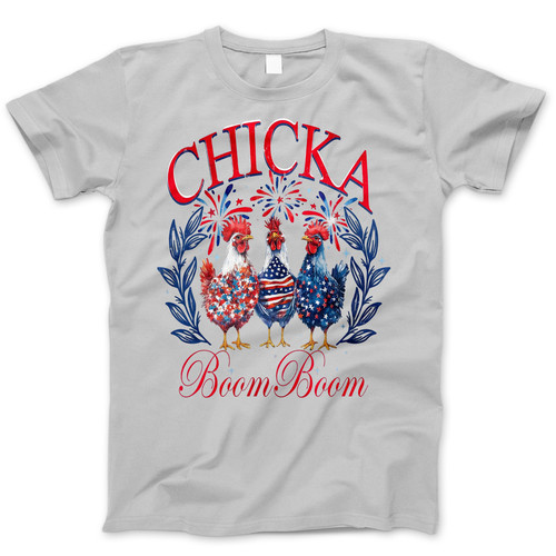 Photograph of four blank t-shirts greys beige and army green. Clipping path included. Ready for your.jpg