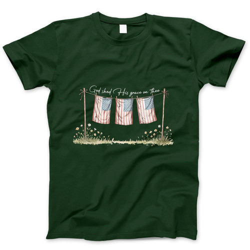 Photograph of four blank t-shirts greys beige and army green. Clipping path included. Ready for your.jpg