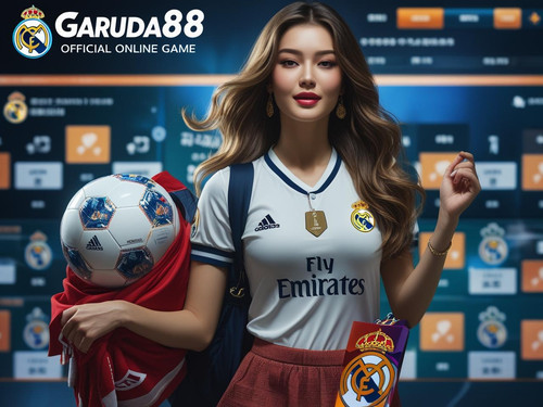 Garuda88 Game Online Resmi dengan Hadiah Merchandise Realmadrid dengan modelnya wanita cantik membaw.jpg