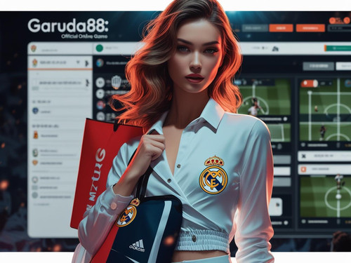 Garuda88 Game Online Resmi dengan Hadiah Merchandise Realmadrid dengan modelnya wanita cantik membaw.jpg