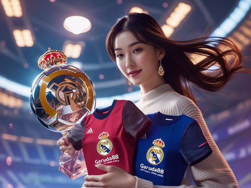 Garuda88 Game Online Resmi dengan Hadiah Merchandise Realmadrid dengan modelnya wanita cantik membaw.jpg