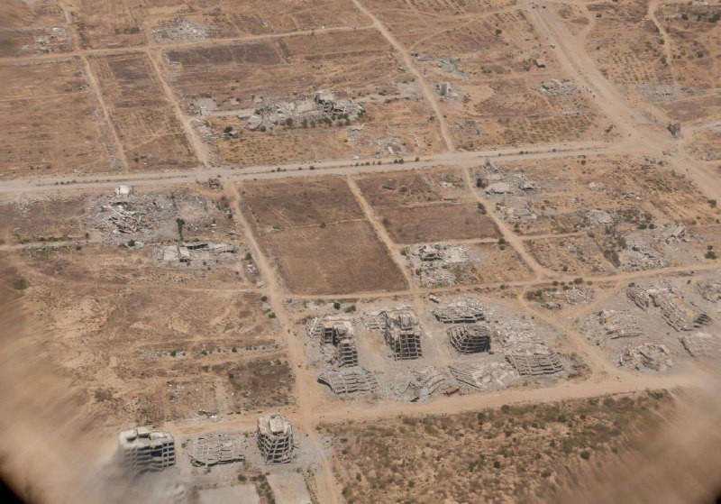 مشاهد للدمار الهائل في قطاع غزة والتي وثقتها طائرات اسبانية اثناء القائها للمساعدات جوا...