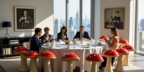 Create a professional and elegant image featuring a sophisticated tea party in a refined modern sett.jpg