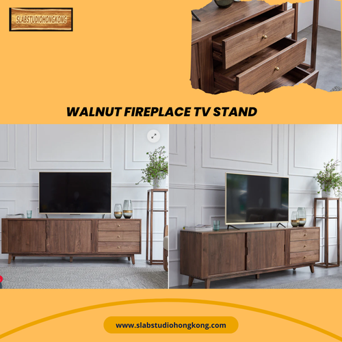 walnut fireplace TV stand.png