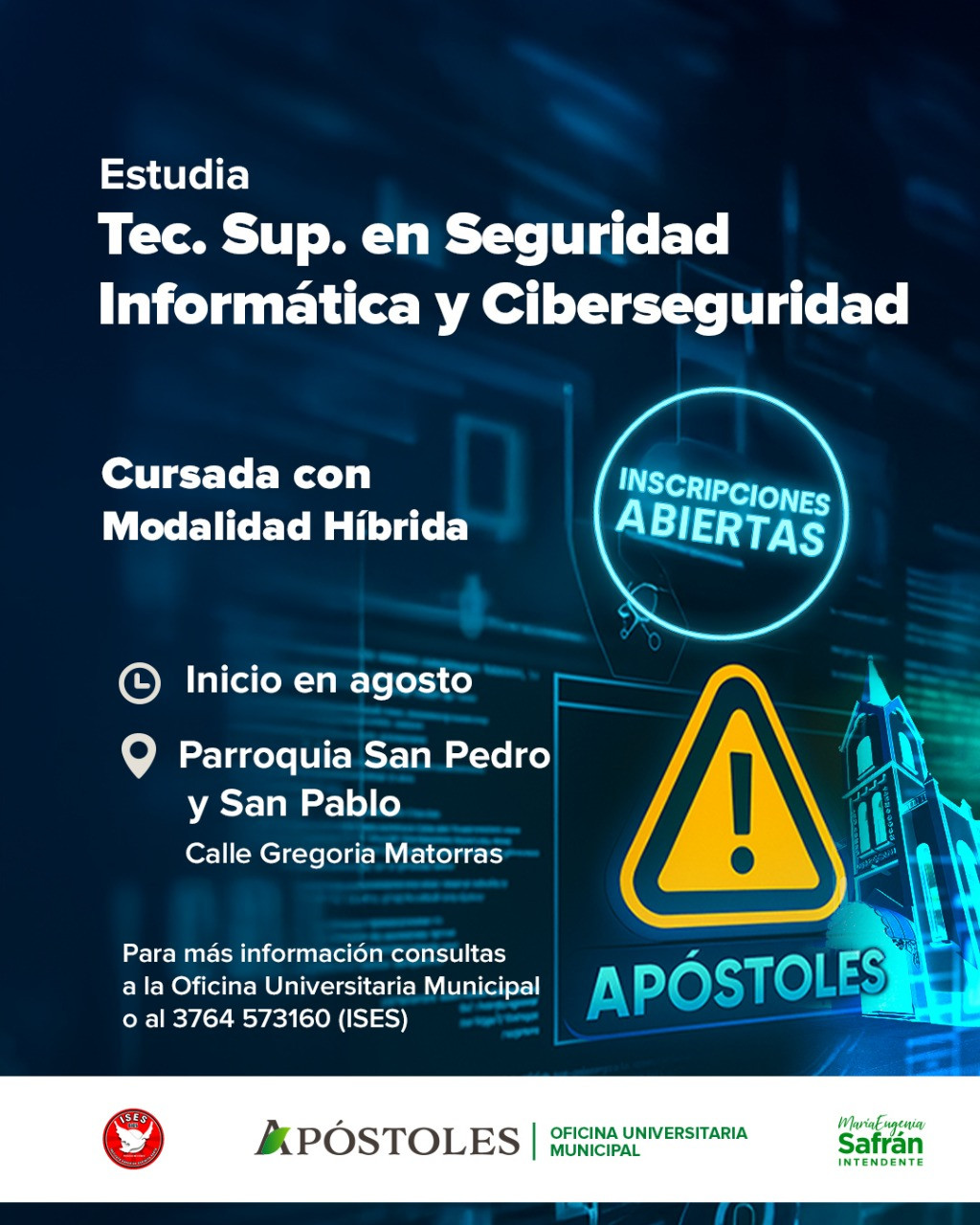 Estudia Tecnicatura Superior en Seguridad Informática y Ciberseguridad en Apóstoles