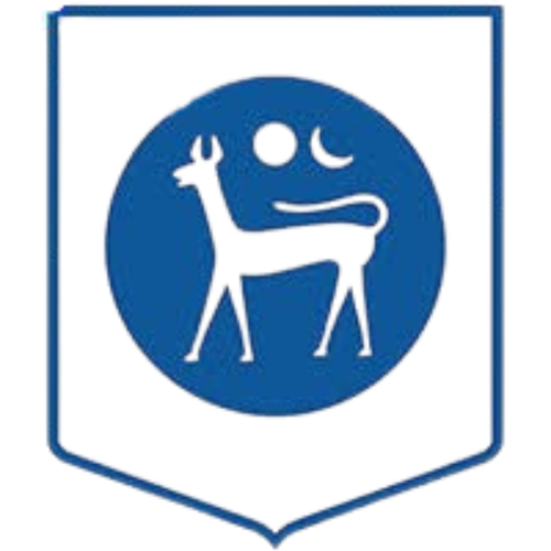 Bank Negara Malaysia logo with white shield and blue circle containing a stylized white deer and crescent moon