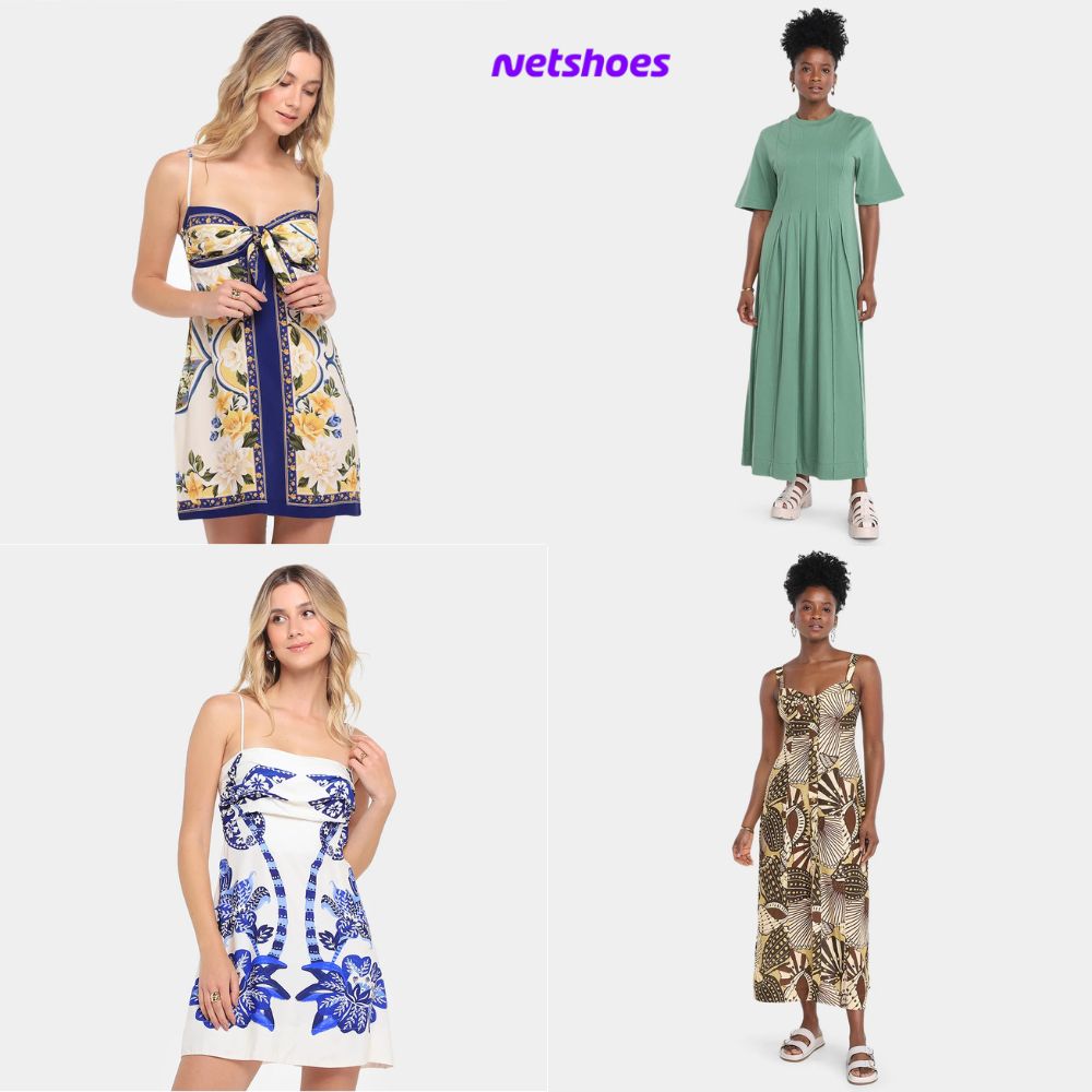Seleção de vestidos FARM com até 28% Off + cupom de 30% OFF