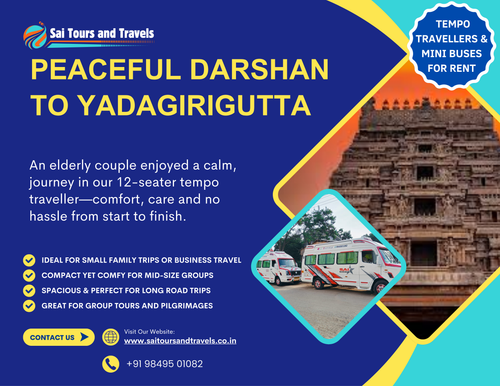 Today’s 12 seater trip to Yadagirigutta was all peace & comfort.