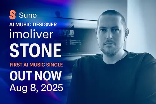 AI music platform, Suno, and their biggest AI music designer, @ImOliverCom releases debut single.webp