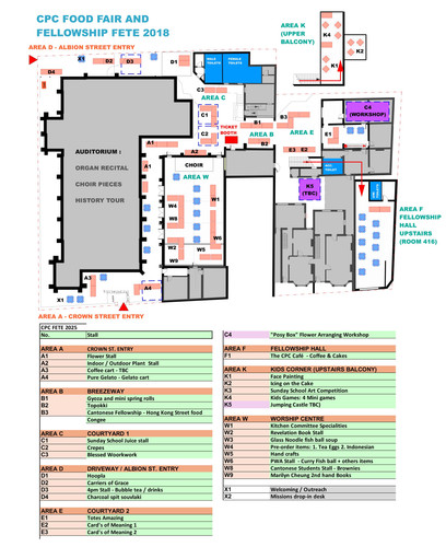 A site plan of the CPC Fete