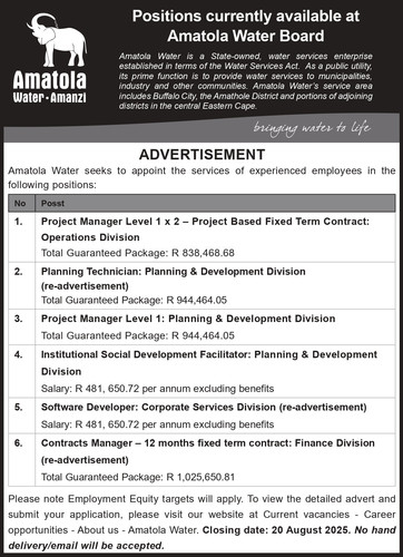 9946 13X3 Daily Dispatch Teaser 6 August Vacancies 2025 page 0001.jpg