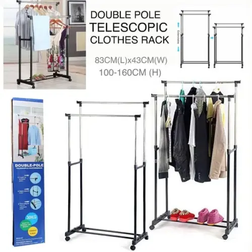 Double Pole Cloth Rack Image 4