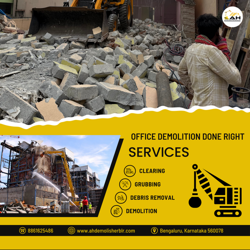 Residential site demolition done in KR Puram, Bangalore.