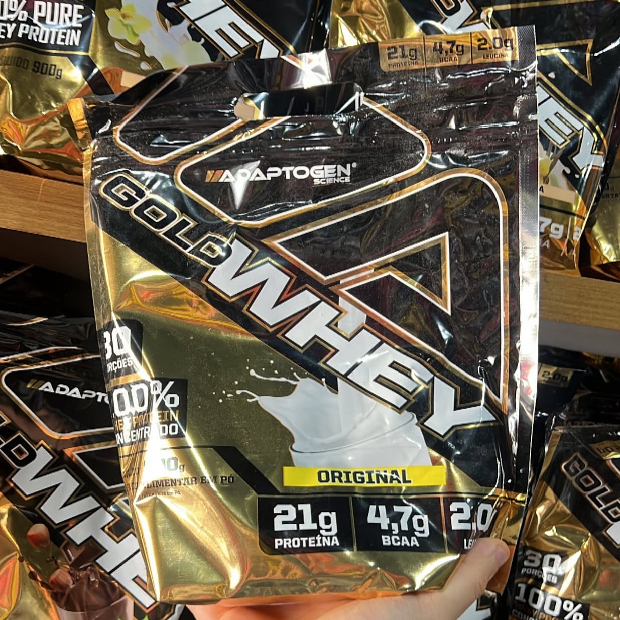 Gold Whey Refil 900g Sabor – Adaptogen