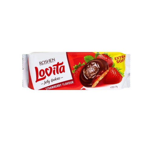 4823077634277 Печенье Roshen Lovita Strawberry Flavour 135 Г .jpg