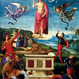 Resurrection oil Christ wood panel Raphael Sao 1502