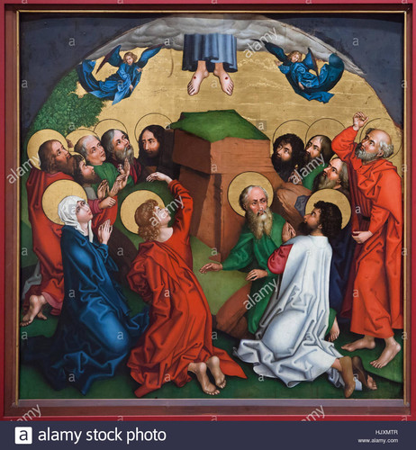 ascension of jesus detail of the altarpiece from circa 1480 by german HJXMTR.jpg