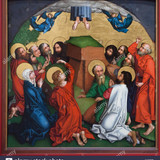ascension of jesus detail of the altarpiece from circa 1480 by german HJXMTR