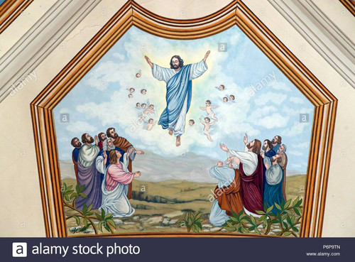 saint andre church the ascension of jesus wall painting P6P9TN.jpg