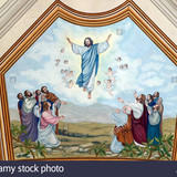 saint andre church the ascension of jesus wall painting P6P9TN