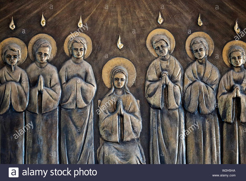 cistercian abbey of holy mary of phuc son the pentecost the holy spirit the apostles and virgin mary.jpg