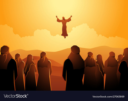 Biblical vector illustration series, The ascension of Jesus.jpg