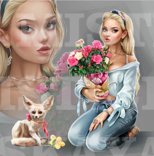Klarissa with azalea.jpg
