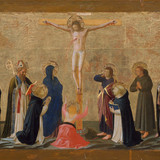 Crucifixion tempera painting Fra Angelico New York