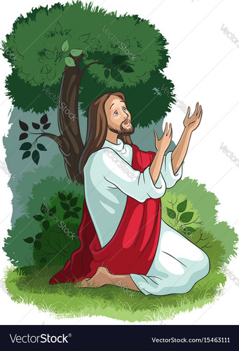 jesus agony in the garden vector 15463111.jpg