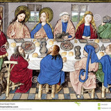 wedding cana biblical theme new testament galilee reproduction illustration very old bible utrecht c