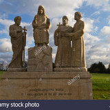 statue in the rosary garden at our lady of czestochowa in doylestown C8E5JE