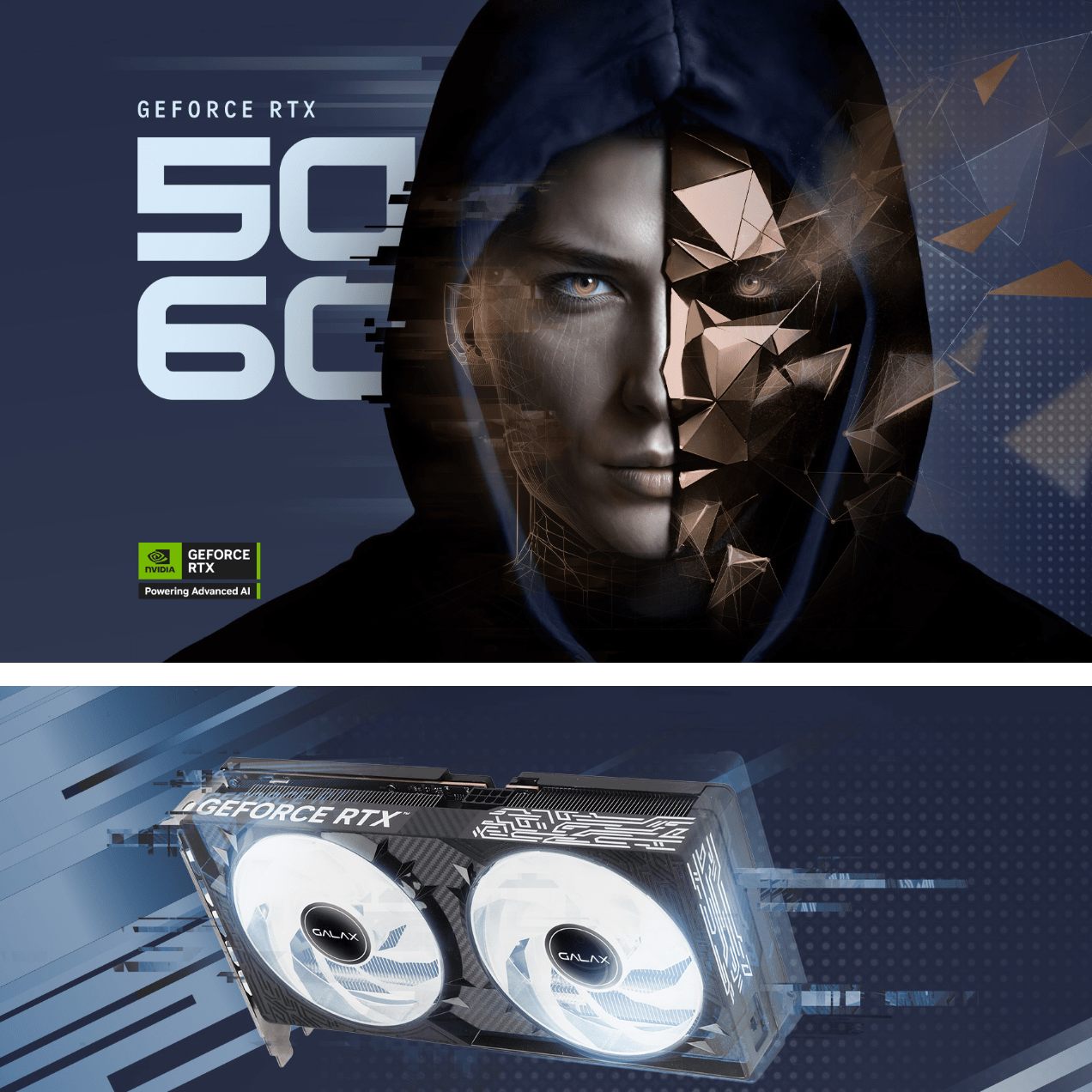 PLACA DE VIDEO NV RTX5060 8GB BLACK GF 1-CLICK OC 128BITS GDDR7 GALAX 56NSN8MDDCOC