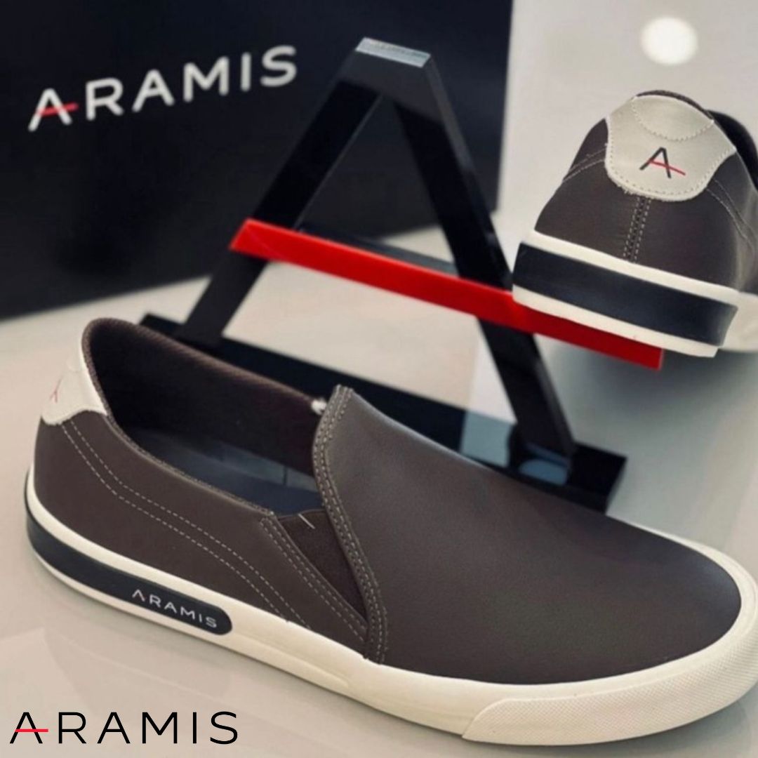 Tênis Aramis Stripe Slip On Marrom