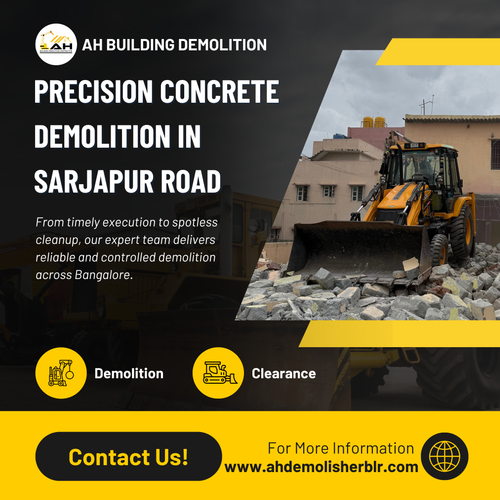 We recently completed a concrete demolition project