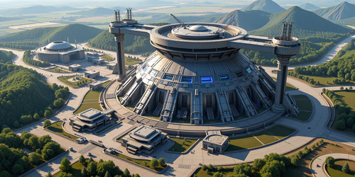 A colossal fusion reactor a titanic feat of engineering dominates the landscape with its immense siz.jpg