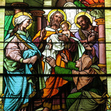 Saint Joseph Catholic Church (Wapakoneta, Ohio) stained glass, The Presentation of the Lord