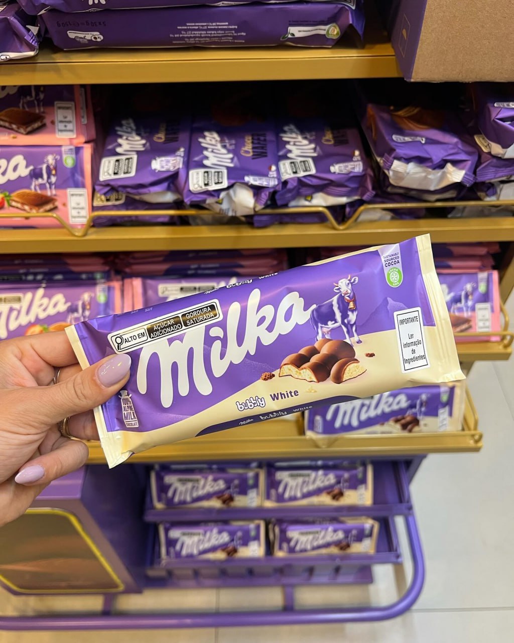 Milka, Chocolate Bubbly White, 95G