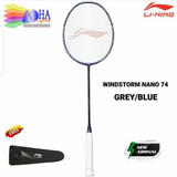 Raket Badminton Lining Windstorm Nano 74 Grey Blue