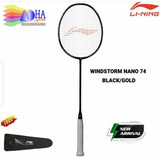 Raket Badminton Lining Windstorm Nano 74 Black Gold