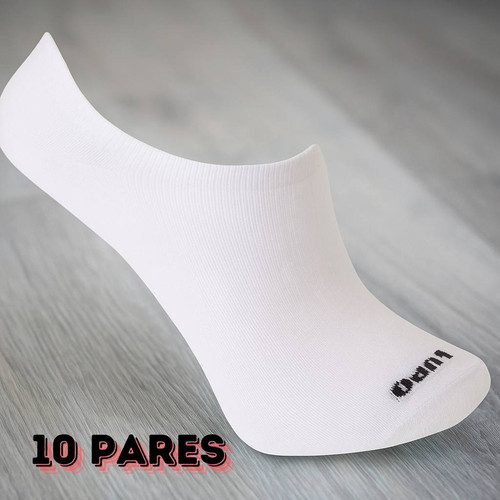 Kit 10 Meias Sapatilha Unissex Especial Au Walk Branco Lupo.jpg