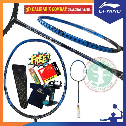 Raket Badminton Lining 3D Calibar X Combat Charcoal Blue.jpg