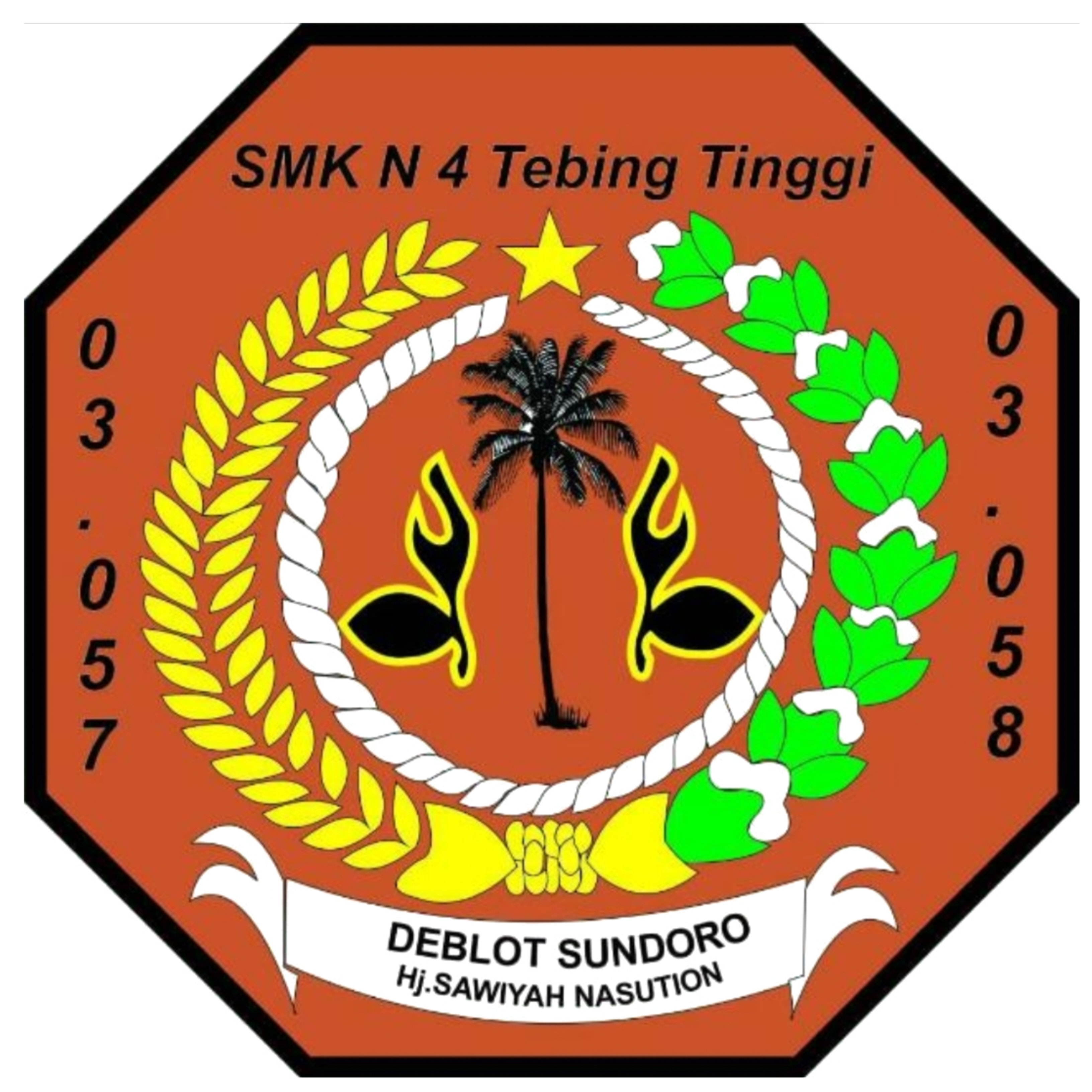 Logo Gerakan Pramuka dengan tunas kelapa berwarna hijau di atas latar kuning