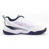Sepatu Badminton Yonex Voltrex White Navy Blue 1