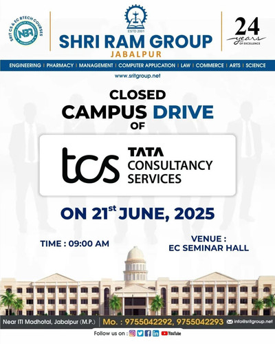 TCS Closed Campus Drive at Shri Ram Group the Best Engineering College in Jabalpur.jpg