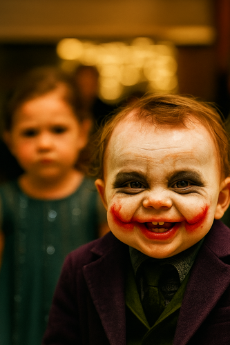 20250619 2256 Baby Joker Party remix 01jy5yfqp2fk1tzj7t38qpwyn1.png