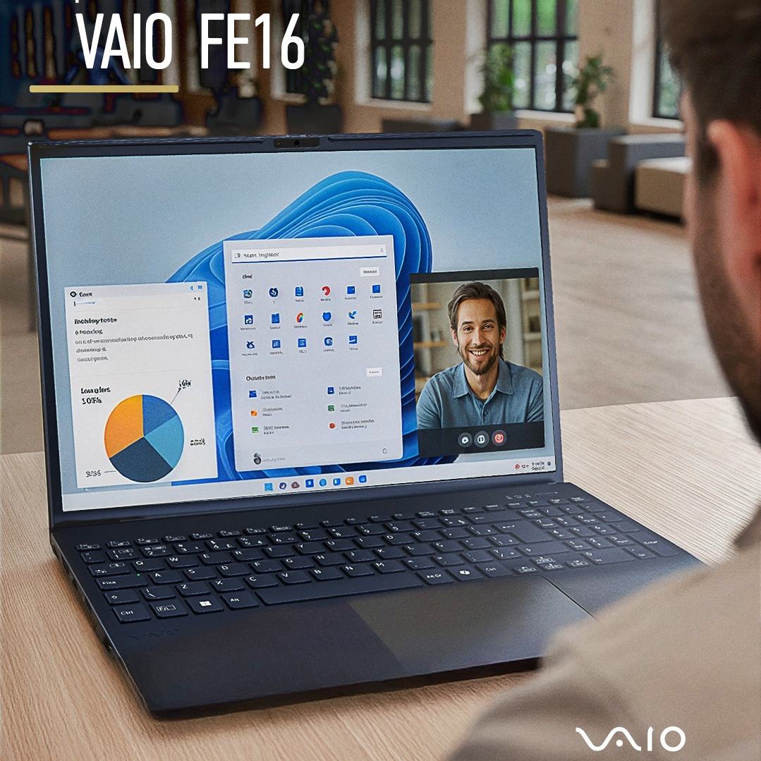 Notebook Vaio Fe16 Amd Ryzen 7-5825u Linux 16gb 512gb Ssd Wi-Fi 6 Tela 16″ Ips Wuxga Antirreflexo Cinza Grafite Vjfe69f11xb0121h Memória Expansível até 64GB