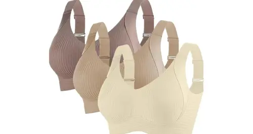 3PCS Seamless Bras for Women 2025 Push Up Adjustable Bras Cozy Ribbed Wireless Full Support Sports B.webp